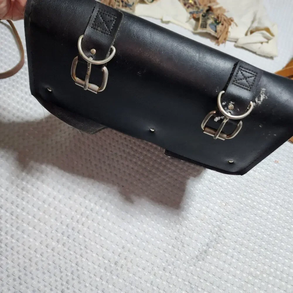 WILLIE & MAX EUC LEATHER MOTORCYCLE TOOL BAG
